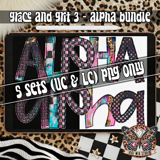 Design Elements - 2026 Grace and Grit 3 Alpha Bundle (5 Sets)