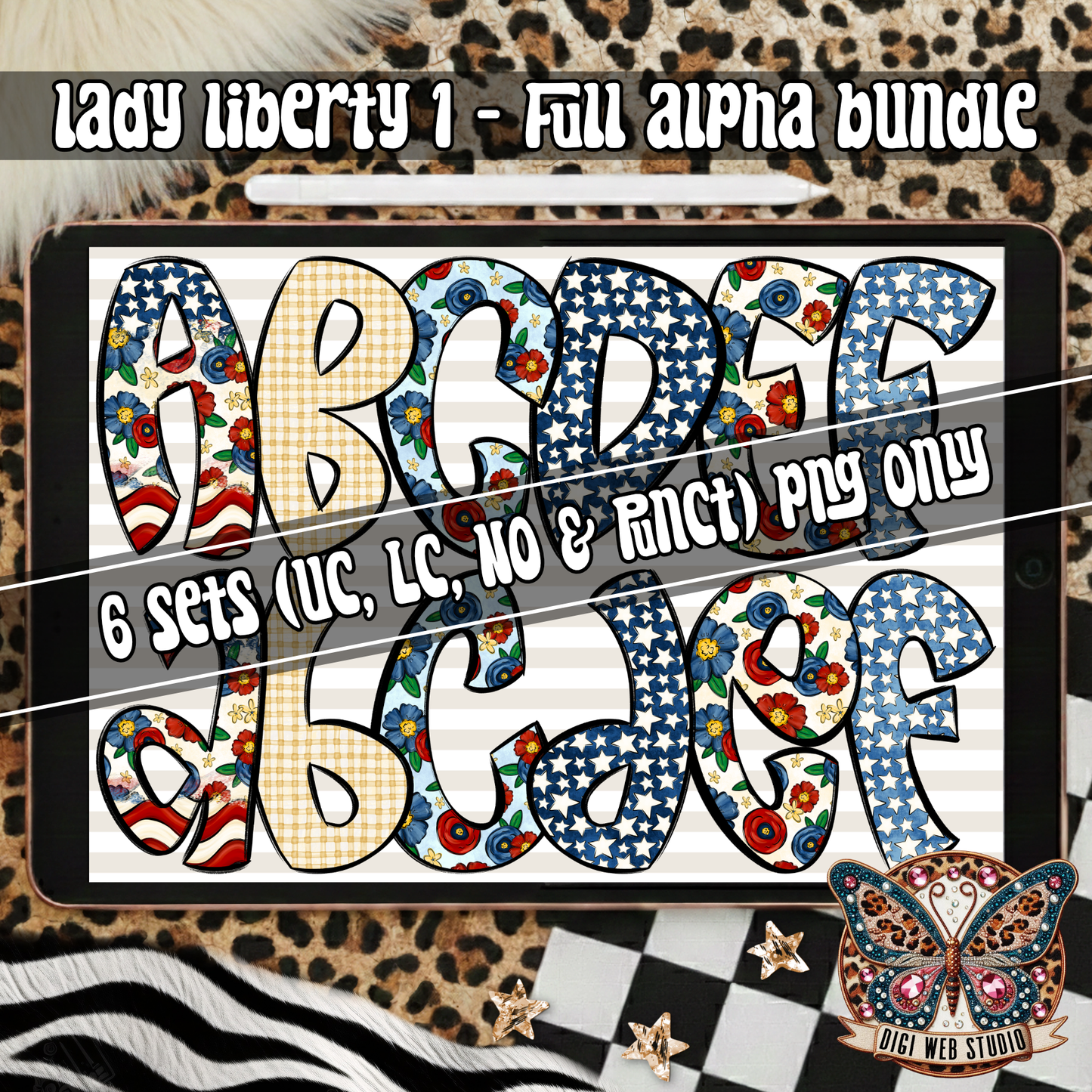 Design Elements - 2026 Lady Liberty 1 Alpha Bundle (6 Sets)