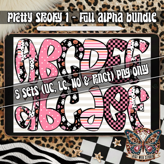 Design Elements - 2026 Pretty Spooky 1 Alpha Bundle (5 Sets)