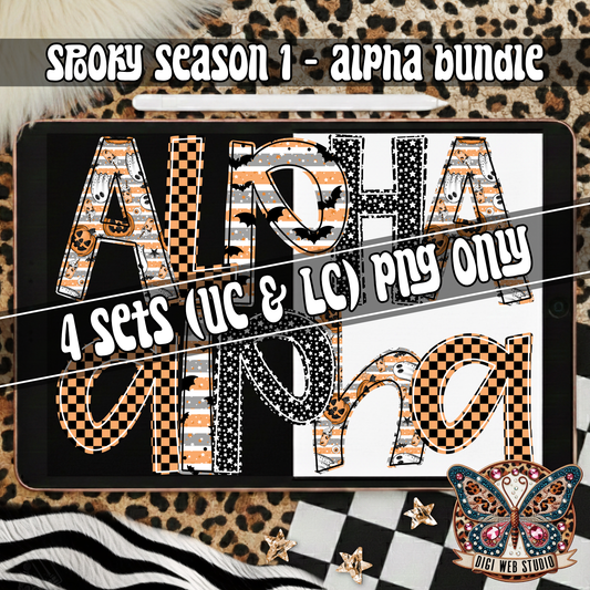 Design Elements - 2026 Spooky Season 1 Alpha Bundle (4 Sets)