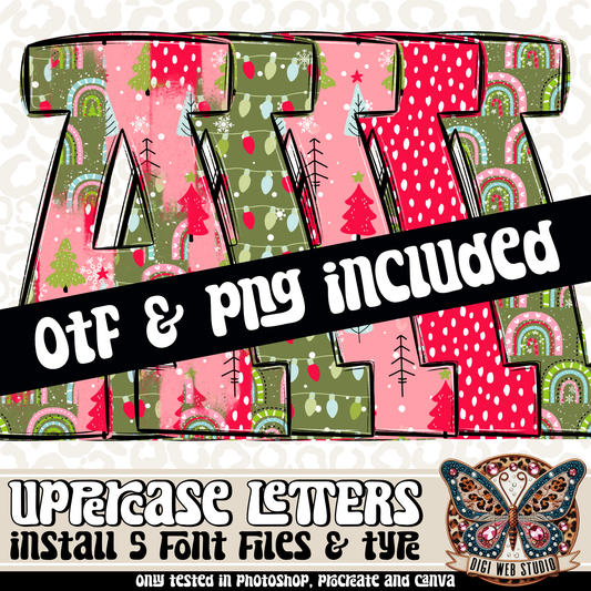 Design Elements - Christmas Joy Alphas & OTF Files (5 Sets)