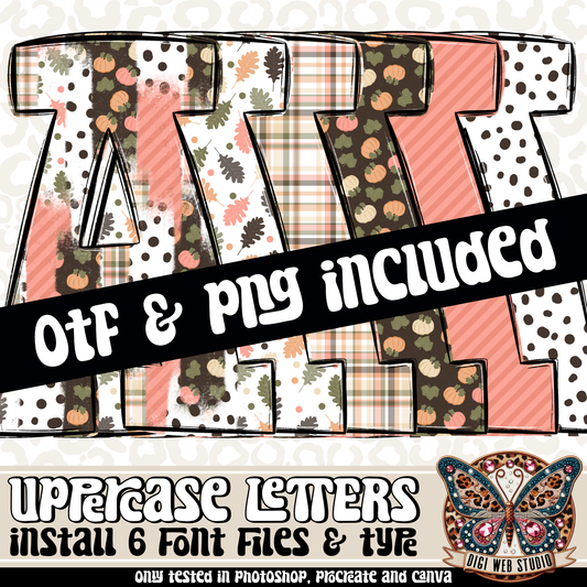Design Elements - Hello Fall Alphas & OTF Files (6 Sets)
