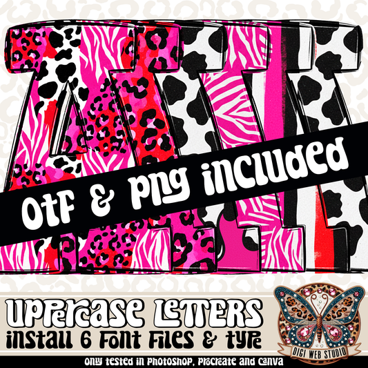 Design Elements - Wildfire Alphas & OTF Files (6 Sets)