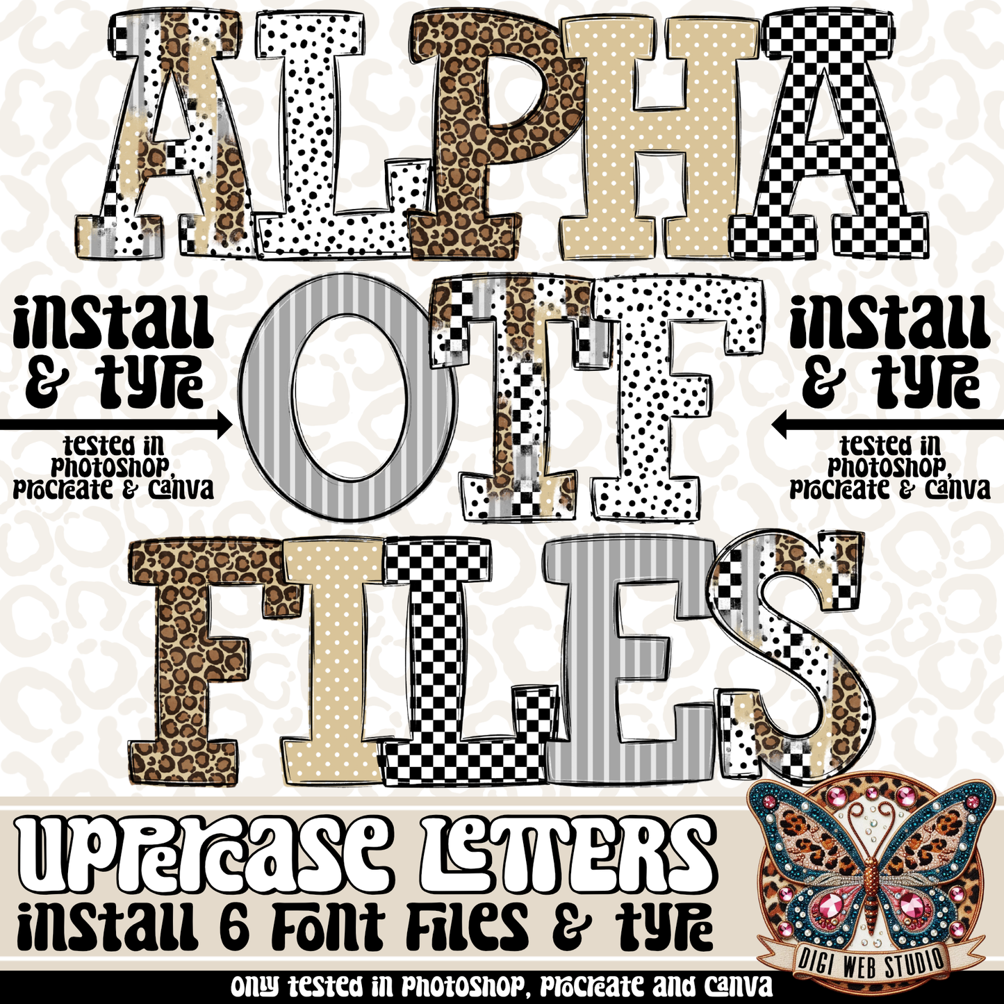 Design Elements - Neutral Alpha OTF Files (6 Fonts)