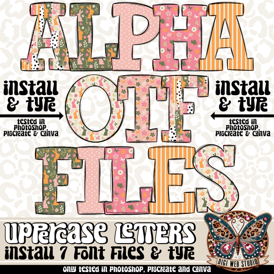 Design Elements - Spring Alpha OTF Files (7 Fonts)