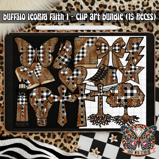 Design Elements - 2025 Clip Art Bundle - Buffalo Leopard Faith 1