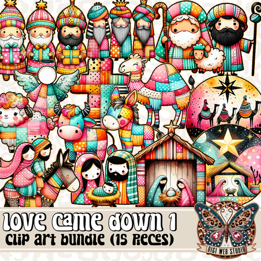 Design Elements - Clip Art Bundle - Love Came Down 1