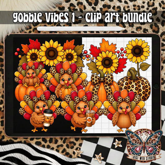 Design Elements - 2026 Gobble Vibes 1 Clip Art Bundle