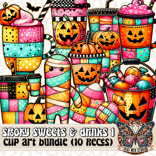 Design Elements - Clip Art Bundle - Spooky Sweets & Drinks 1