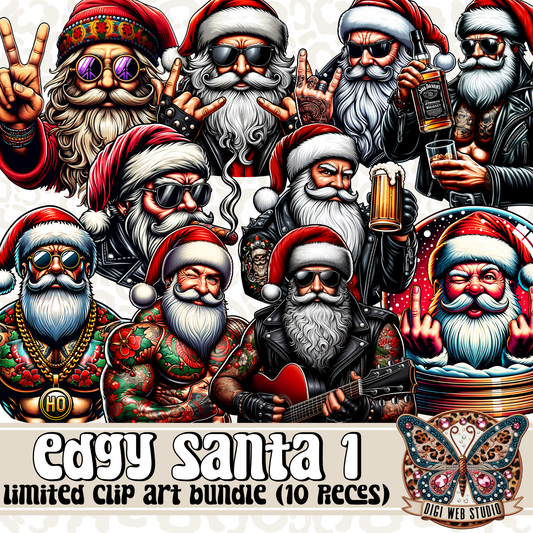 Design Elements - Limited Clip Art Bundle - Edgy Santa 1