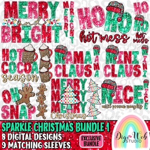 Exclusive Bundle - Sparkle Christmas Digital Designs PNG