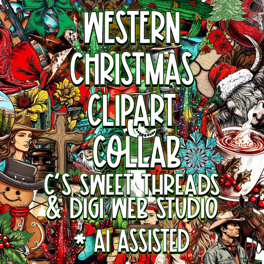 Design Elements - Western Christmas Clip Art Collab 1 with C's Sweet Threads