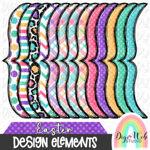 Design Elements - Easter Brackets 1 Hand Drawn Clip Art Bundle