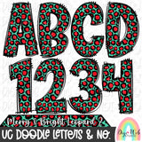 Design Elements - Merry & Bright Leopard 2 UC Doodle Letters & Numbers