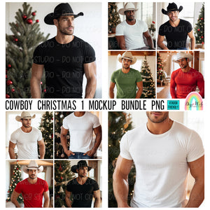 Cowboy Christmas 1 - Mockup Bundle PNG