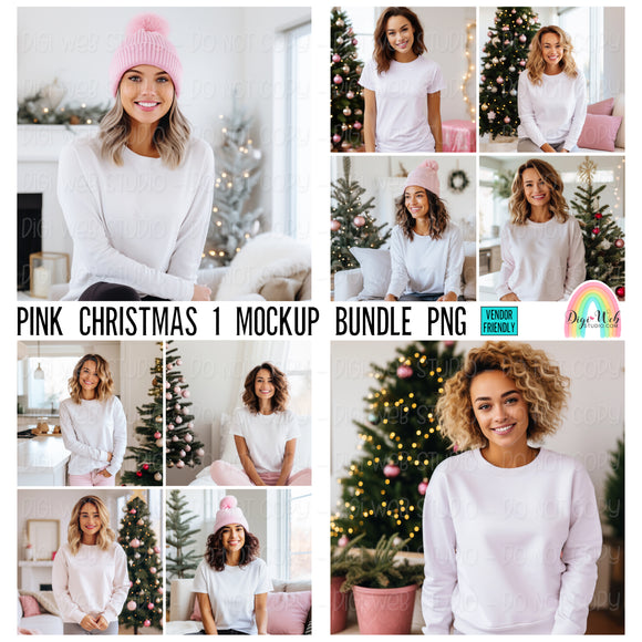 Pink Christmas 1 - Mockup Bundle PNG