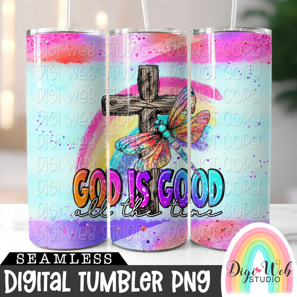God Is Good All The Time 1 - Digital Skinny Tumbler PNG