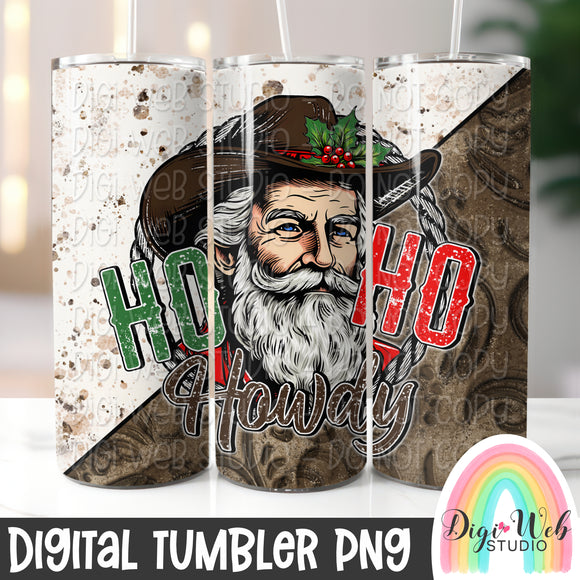 Ho Ho Howdy 1 - Digital Skinny Tumbler PNG
