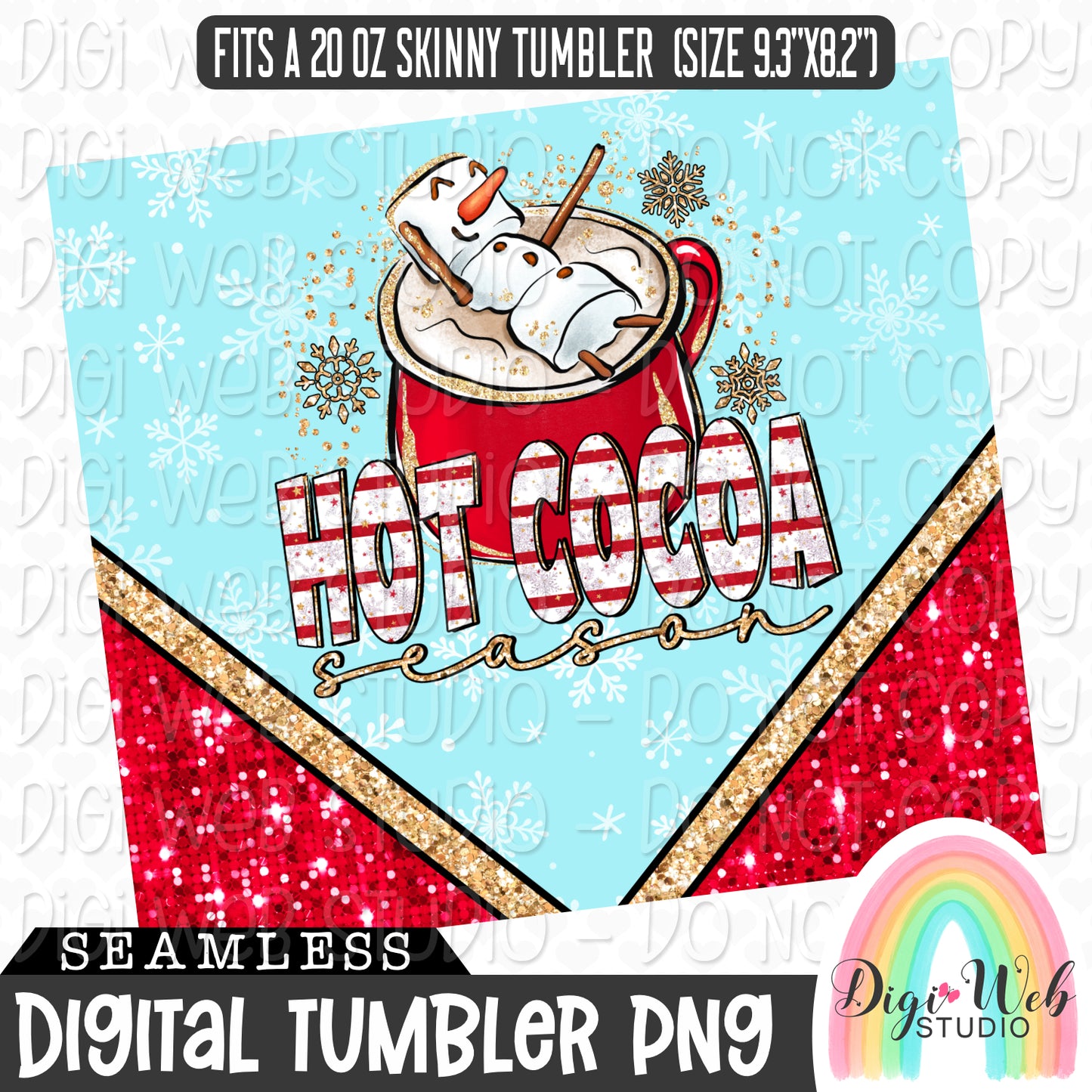 Hot Cocoa Season 1 - Digital Skinny Tumbler PNG