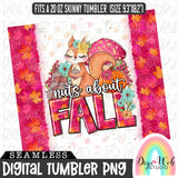 Nuts About Fall 1 - Digital Skinny Tumbler PNG