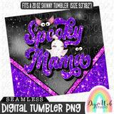 Retro Spooky Mama 1 - Digital Skinny Tumbler PNG