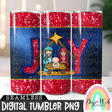Sparkle Joy Nativity 1 - Digital Skinny Tumbler PNG