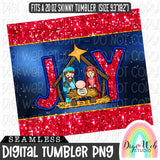 Sparkle Joy Nativity 1 - Digital Skinny Tumbler PNG