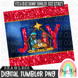 Sparkle Joy Nativity 2 - Digital Skinny Tumbler PNG