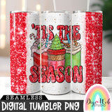 Sparkle 'Tis The Season Drinks 1 - Digital Skinny Tumbler PNG