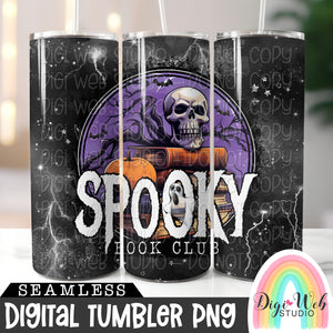 Spooky Book Club 1 - Digital Skinny Tumbler PNG