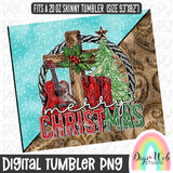Western Merry Christmas 1 - Digital Skinny Tumbler PNG
