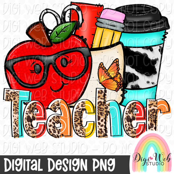 Apple Teacher 1 - Digital Design PNG