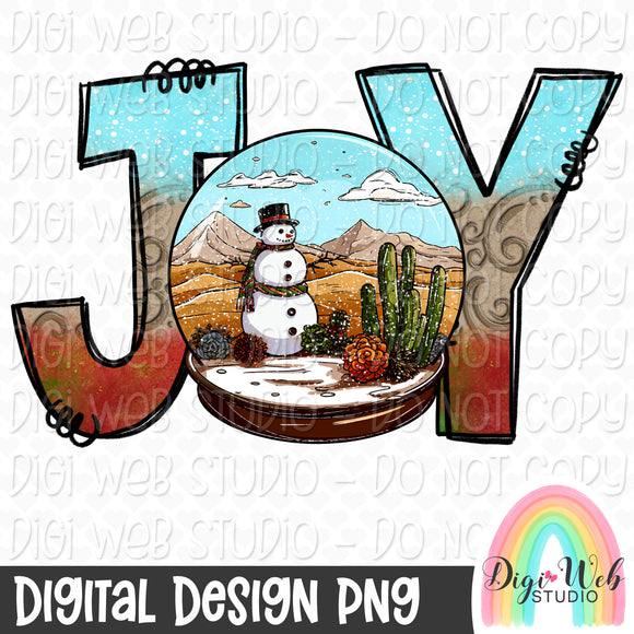 Desert Snowman Joy 1 - Digital Design PNG