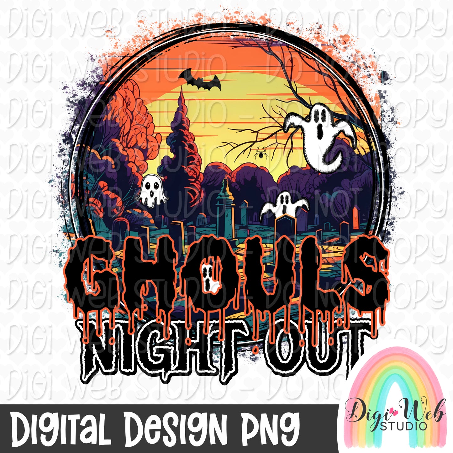 Ghouls Night Out 1 - Digital Design PNG