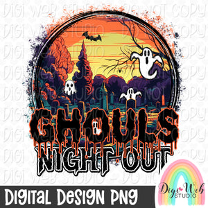 Ghouls Night Out 1 - Digital Design PNG