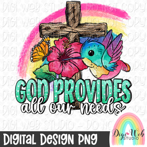God Provides All Our Needs 1 - Digital Design PNG