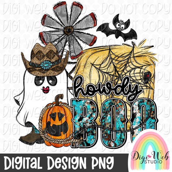 Howdy Boo 1 - Digital Design PNG