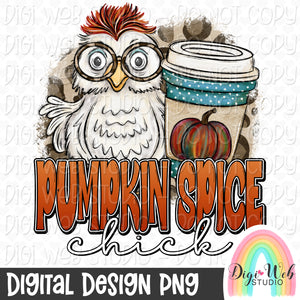 Pumpkin Spice Chick 1 - Digital Design PNG