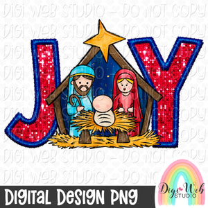 Sparkle Joy Nativity 1 - Digital Design PNG