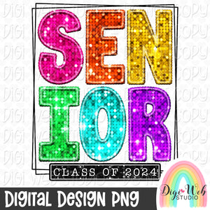 Sparkle Senior Class of 2024 2 - Digital Design PNG