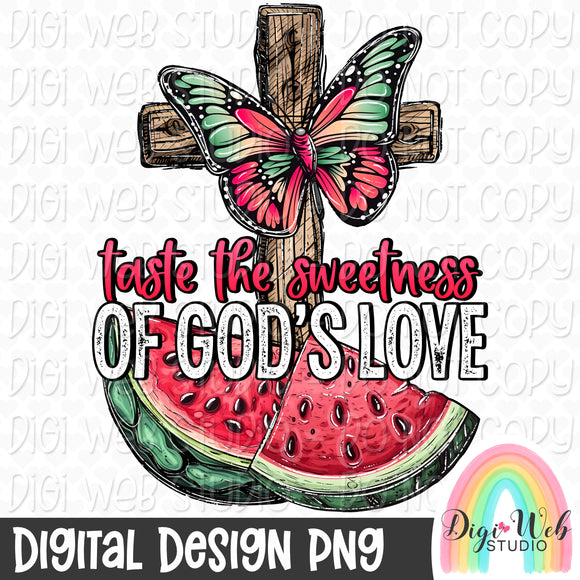 Taste The Sweetness Of God's Love 1 - Digital Design PNG