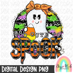 Too Cute To Spook (Girl) 1 - Digital Design PNG
