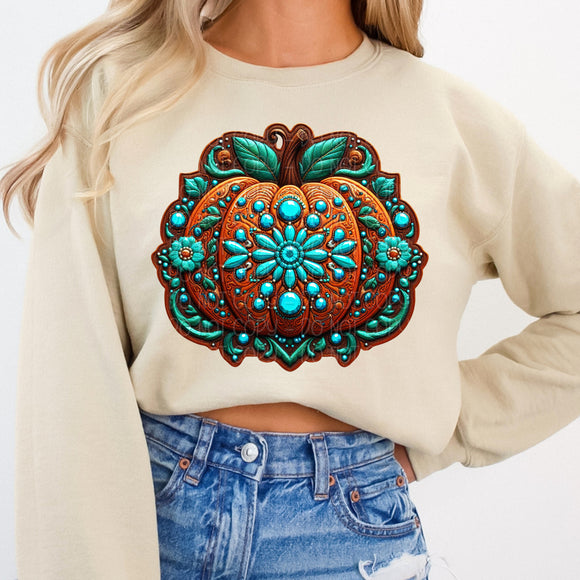 Semi Exclusive PNG - Western Bling Pumpkin 1 (Faux Embroidery)