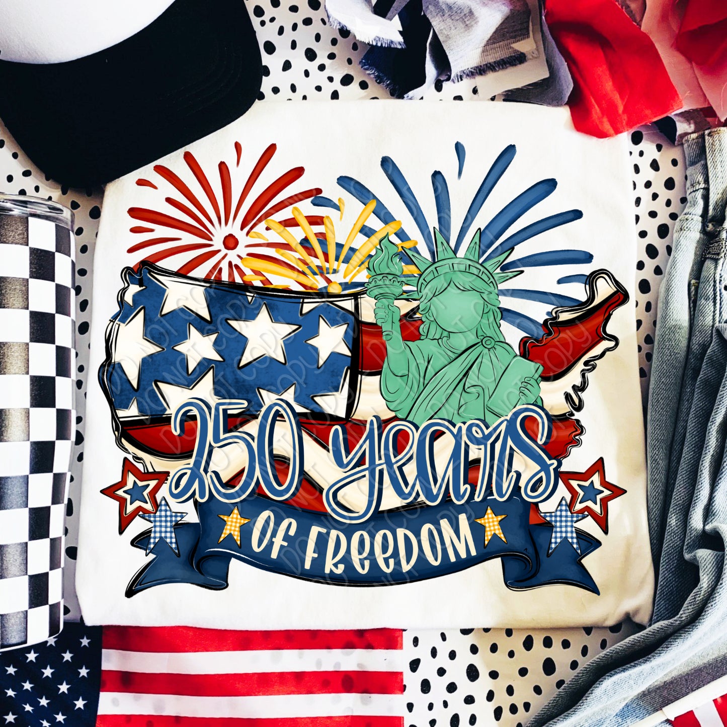 250 Years Of Freedom 1 - 2026 Digital PNG Design