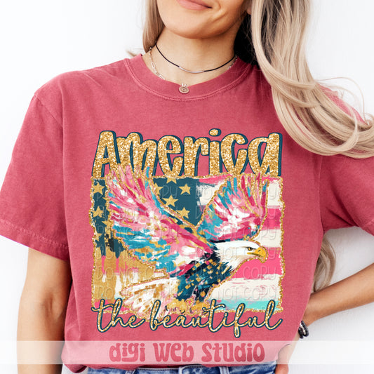 America The Beautiful 1 - 2025 Digital PNG Design