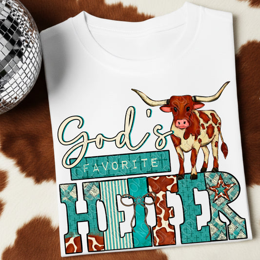 God's Favorite Heifer 1 - 2026 Digital PNG Design