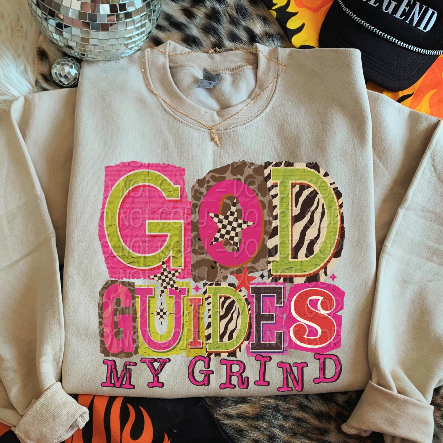 God Guides My Grind 1 - 2025 Digital PNG Design