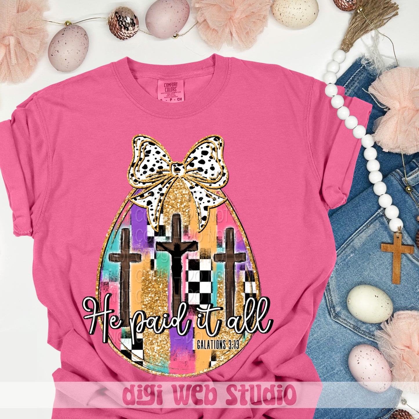 He Paid It All Easter Egg 1 - 2025 Digital PNG Design