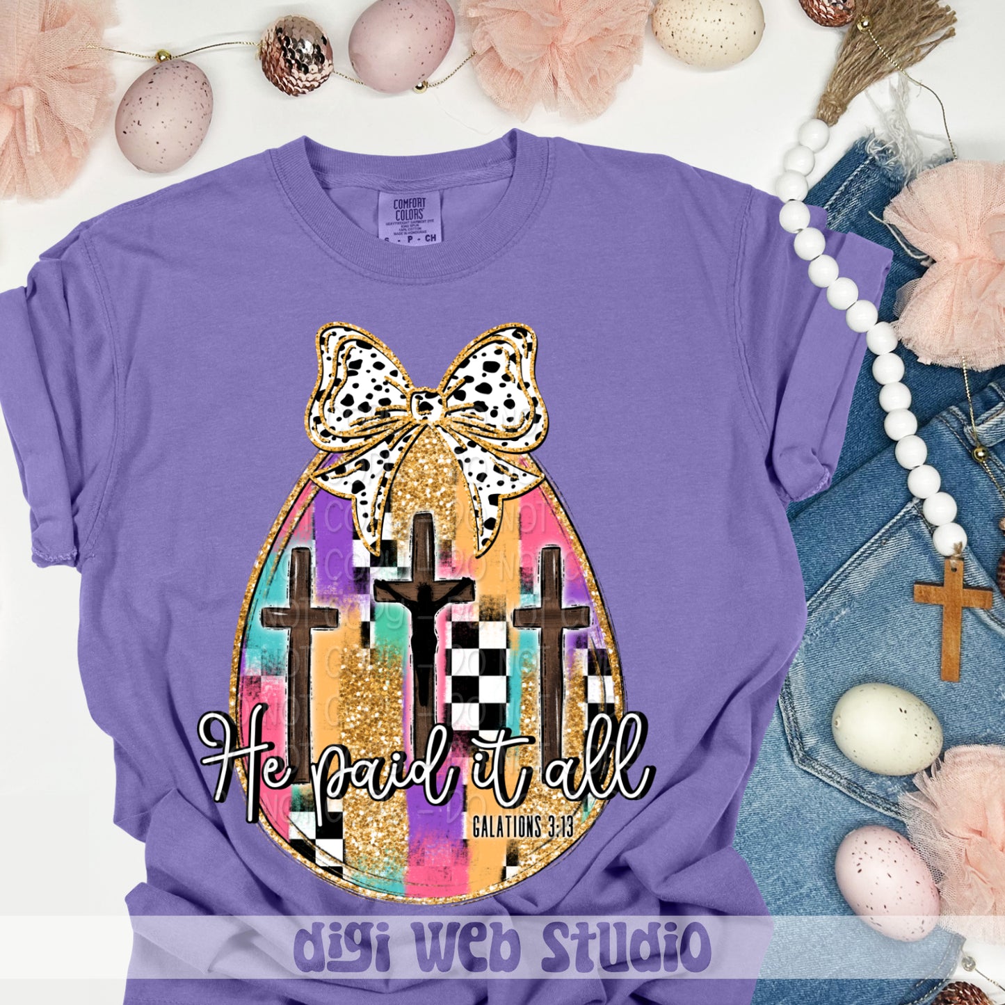 He Paid It All Easter Egg 1 - 2025 Digital PNG Design