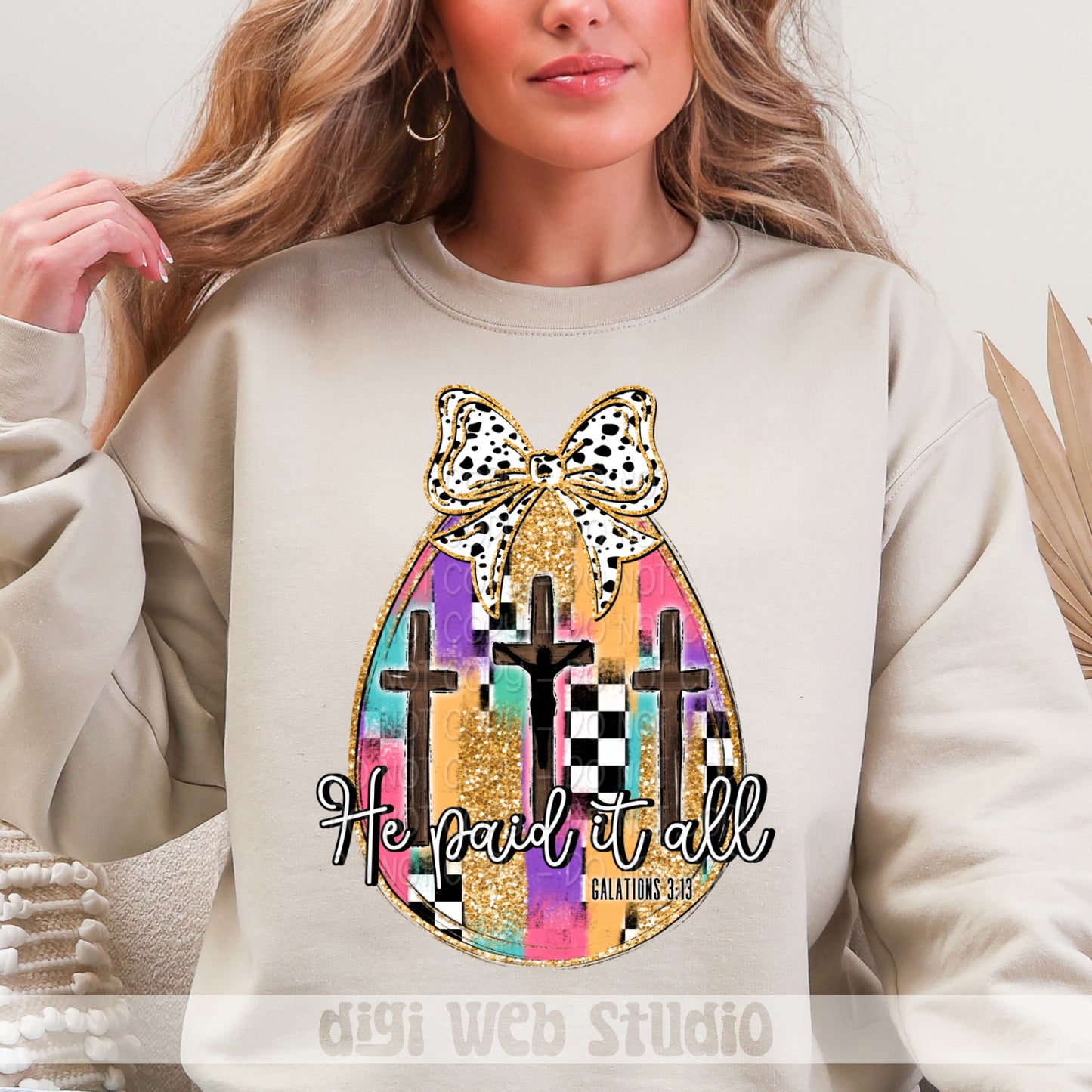 He Paid It All Easter Egg 1 - 2025 Digital PNG Design